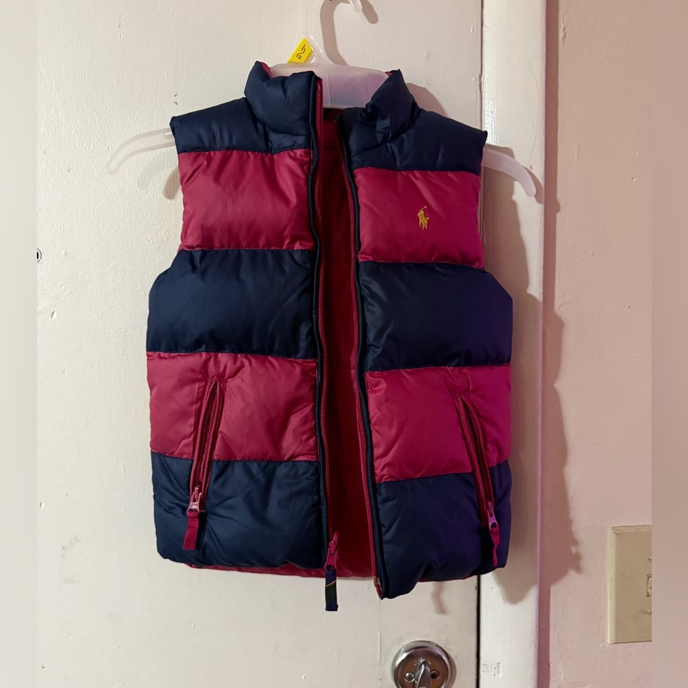 Ralph Lauren Pink and Navy Vest